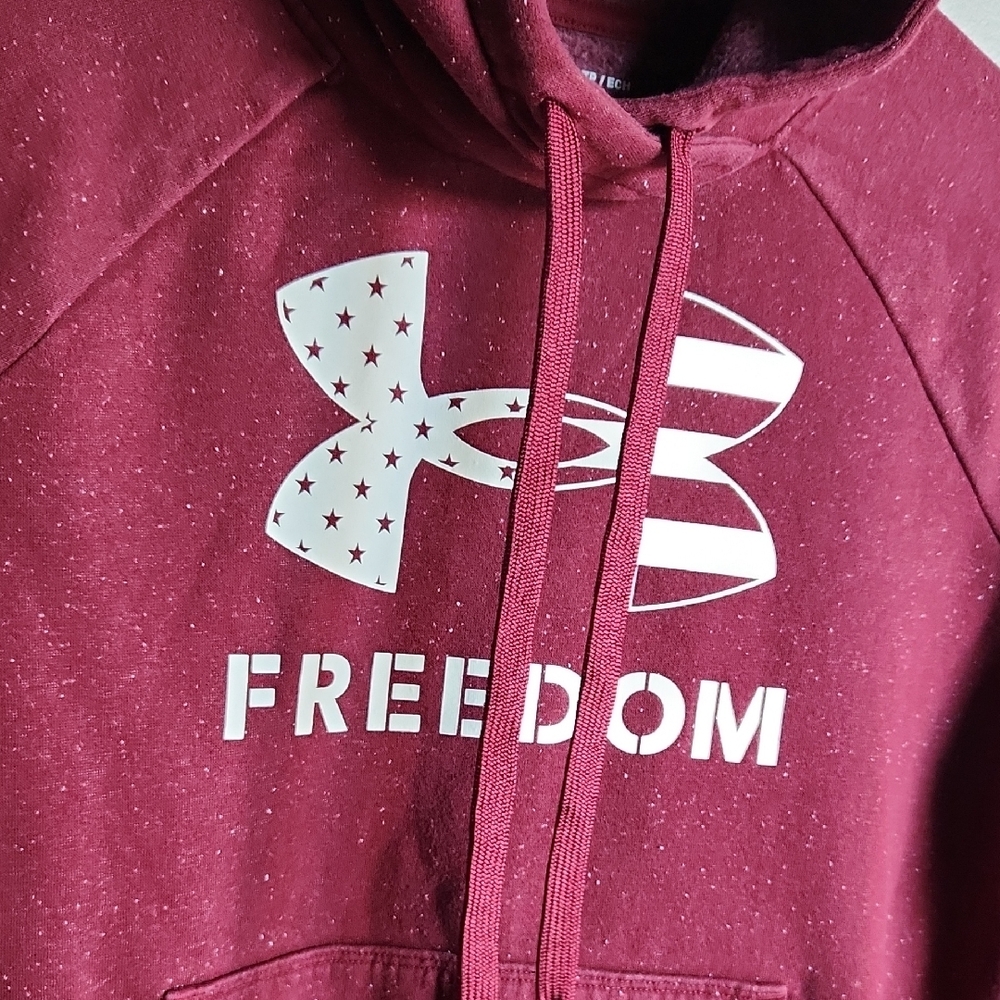 Under Armour Women's Maroon Freedom Hoodie XS - Picture 4 of 10